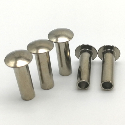 Steel rivets round head semi-tubular type