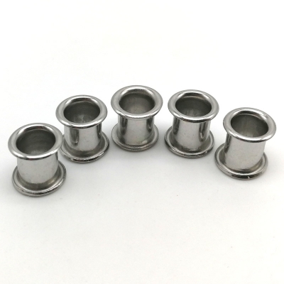 double head tubular rivets made in brass with nickel plated